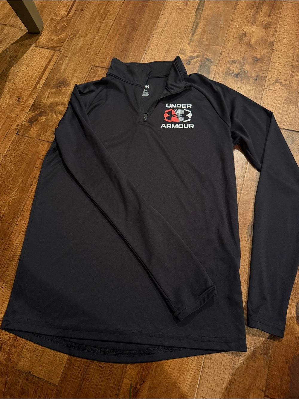 Under Armour Boys Black Quarter-Zip Performance Shirt